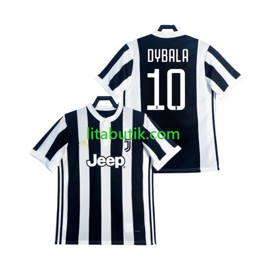 Juventus DYBALA 21 2017 2018 Retro Män Hemma Fotbollströja Kortärmad