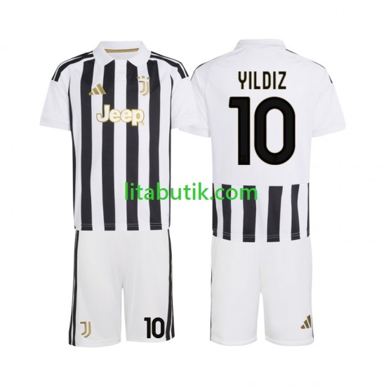 Juventus Kenan Yildiz 10 Barn Hemma Fotbollströja 2026-2027 Kortärmad