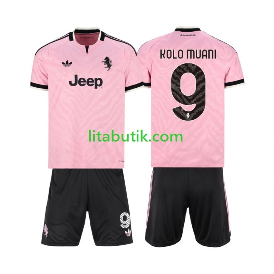 Juventus Randal Kolo Muani 9 Barn Borta Fotbollströja 2026-2027 Kortärmad