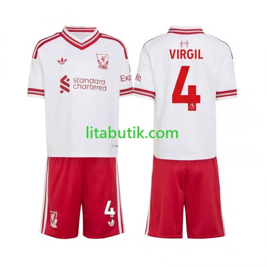 Liverpool Virgil van Dijk 4 Barn Borta Fotbollströja 2026-2027 Kortärmad
