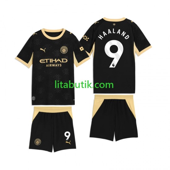 Manchester City Erling Haaland 9 Barn Borta Fotbollströja 2026-2027 Kortärmad
