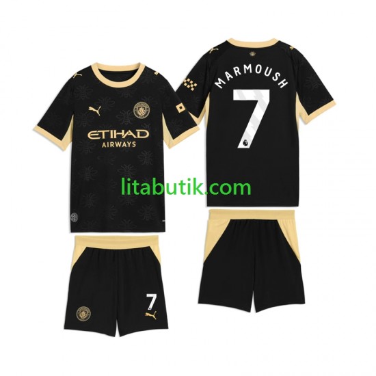 Manchester City Omar Marmoush 7 Barn Borta Fotbollströja 2026-2027 Kortärmad