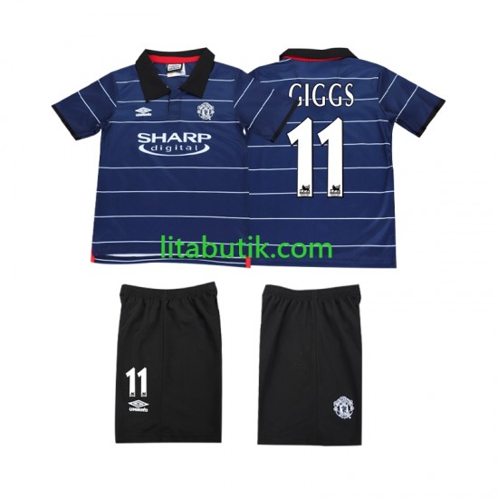 Manchester United GIGGS 11 2000 Retro Barn Borta Fotbollströja 1999 Kortärmad