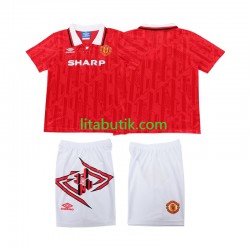Manchester United 1993 1994 Retro Barn Hemma Fotbollströja Kortärmad Manchester United 1993 1994 Retro Barn Hemma Fotbollströja Kortärmad