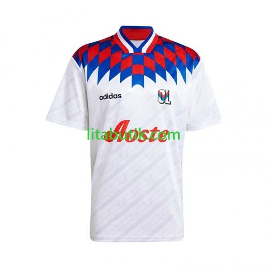 Olympique Lyonnais 1995 1996 Retro Män Hemma Fotbollströja Kortärmad