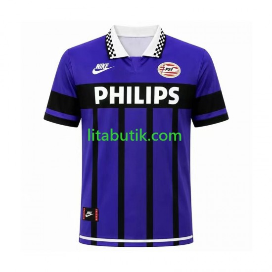 PSV Eindhoven 1995 Retro Män Borta Fotbollströja Kortärmad