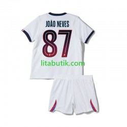 Paris Saint-Germain Joao Neves 87 Barn Borta Fotbollströja 2026-2027 Kortärmad