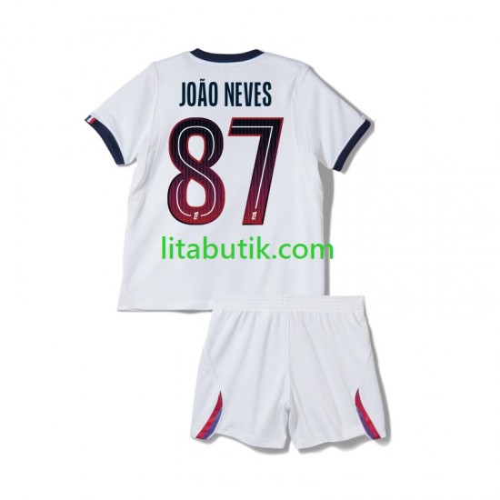 Paris Saint-Germain Joao Neves 87 Barn Borta Fotbollströja 2026-2027 Kortärmad