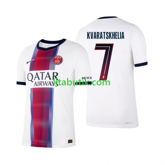 Paris Saint-Germain Khvicha Kvaratskhelia 7 Män Borta Fotbollströja 2026-2027 Kortärmad