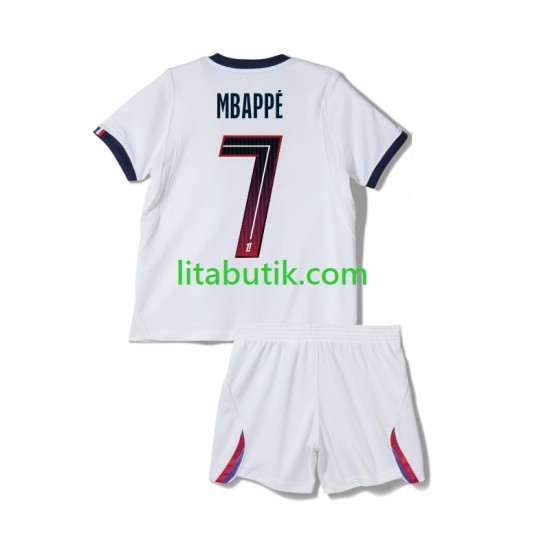 Paris Saint-Germain Mbappé Kylian 7 Barn Borta Fotbollströja 2026-2027 Kortärmad