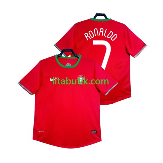 Portugal Cristiano Ronaldo 7 2012 Retro Män Hemma Fotbollströja Kortärmad