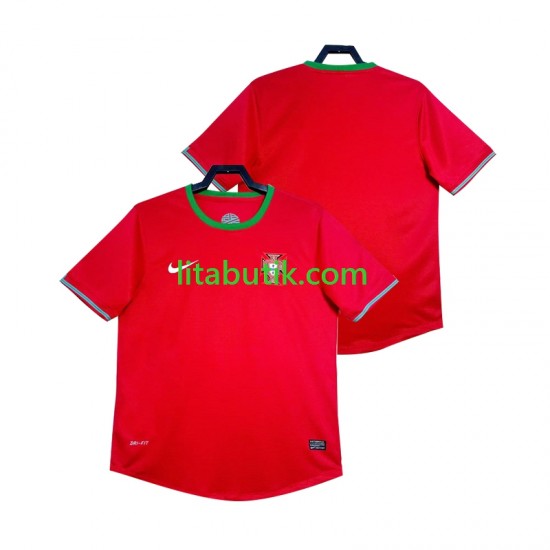 Portugal 2012 Retro Män Hemma Fotbollströja Kortärmad