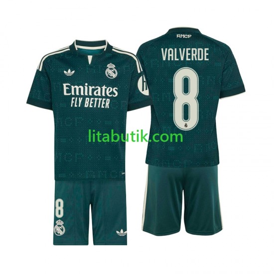 Real Madrid Federico Valverde 8 Barn Borta Fotbollströja 2026-2027 Kortärmad