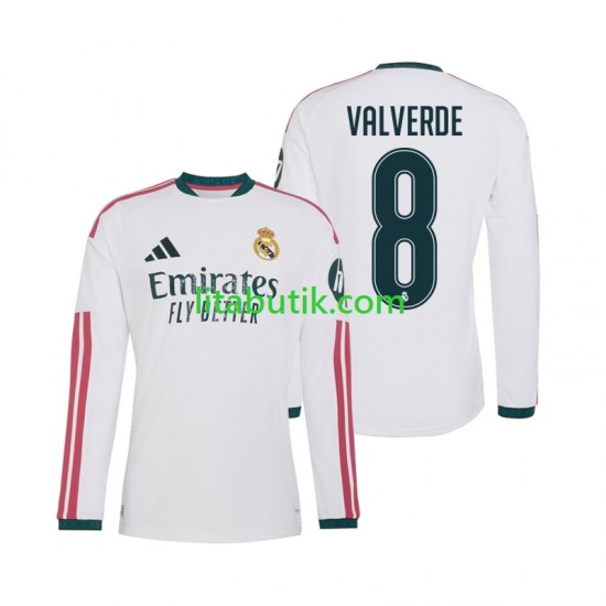 Real Madrid Federico Valverde 8 Män Hemma Fotbollströja 2026-2027 Långärmad