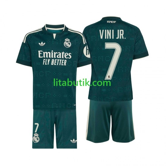 Real Madrid Vinicius Junior 7 Barn Borta Fotbollströja 2026-2027 Kortärmad