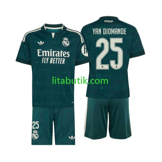 Real Madrid Yan Diomande 25 Barn Borta Fotbollströja 2026-2027 Kortärmad
