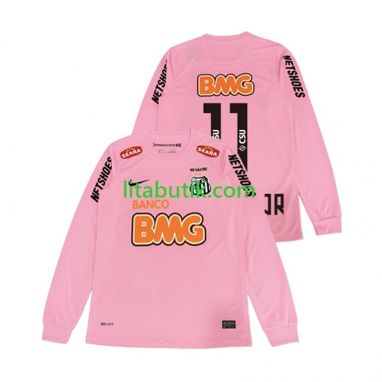 Santos Neymar JR 11 2012 2013 Retro Män Fjärde Fotbollströja Långärmad