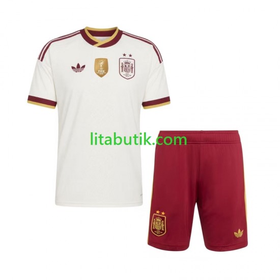 Spanien 2-star Barn Borta Fotbollströja 2026-2027 Kortärmad