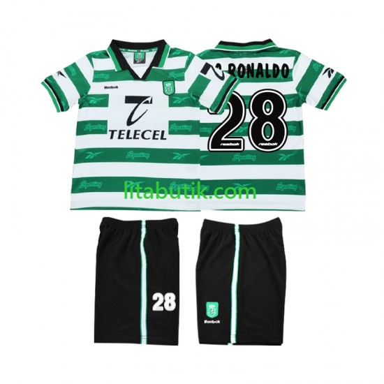 Sporting Lissabon Cristiano Ronaldo 28 2000 Retro Barn Hemma Fotbollströja 1999 Kortärmad