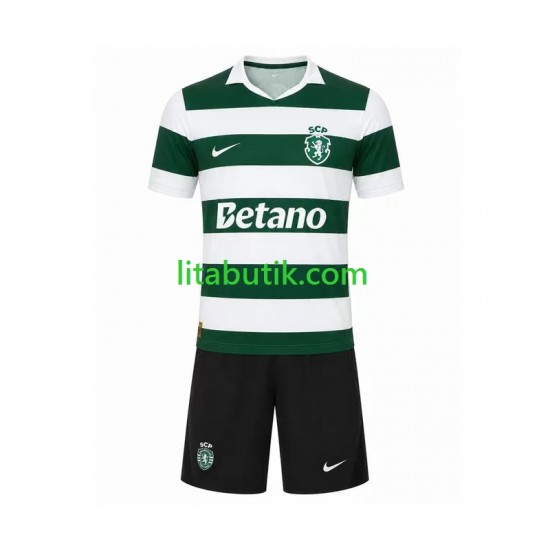 Sporting Lissabon Barn Hemma Fotbollströja 2026-2027 Kortärmad