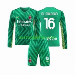 AC Milan Mike Maignan 16 Målvakt Barn Hemma Fotbollströja 2023-2024 Långärmad AC Milan Mike Maignan 16 Målvakt Barn Hemma Fotbollströja 2023-2024 Långärmad