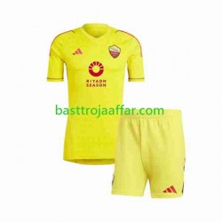 AS Roma Målvakt Barn Hemma Fotbollströja 2023-2024 Kortärmad AS Roma Målvakt Barn Hemma Fotbollströja 2023-2024 Kortärmad