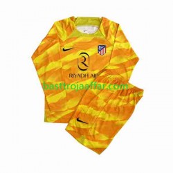 Atlético Madrid Orangecolor Målvakt Barn Fotbollströja 2023-2024 Långärmad