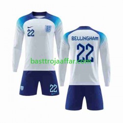 England Bellingham 22 Barn Hemma Fotbollströja VM 2022 Långärmad England Bellingham 22 Barn Hemma Fotbollströja VM 2022 Långärmad
