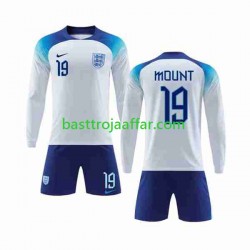 England Mount 19 Barn Hemma Fotbollströja VM 2022 Långärmad
