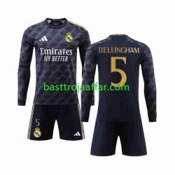Real Madrid Jude Bellingham 5 Barn Borta Fotbollströja 2023-2024 Långärmad