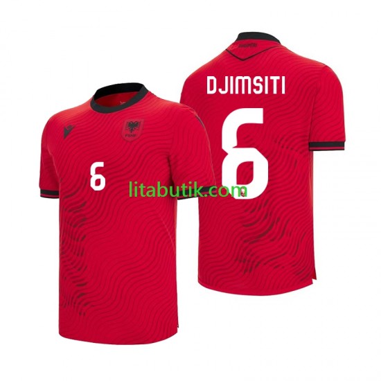 Albanien Berat Djimsiti 6 Män Hemma Fotbollströja VM 2026 Kortärmad