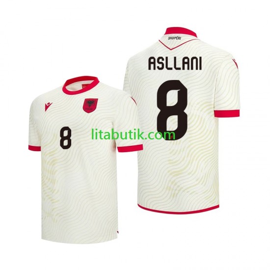 Albanien Kristjan Asllani 8 Män Borta Fotbollströja VM 2026 Kortärmad