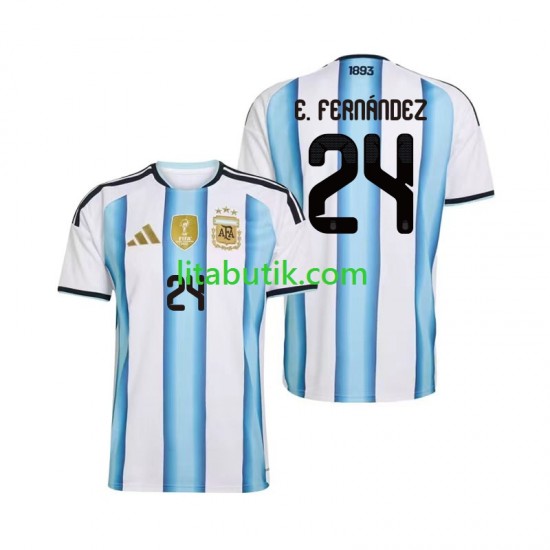 Argentina Enzo Fernandez 24 Män Hemma Fotbollströja VM 2026 Kortärmad