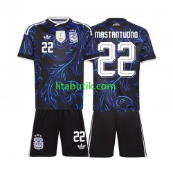 Argentina Franco Mastantuono 22 Barn Borta Fotbollströja VM 2026 Kortärmad