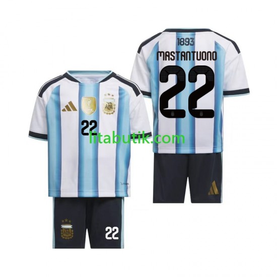 Argentina Franco Mastantuono 22 Barn Hemma Fotbollströja VM 2026 Kortärmad