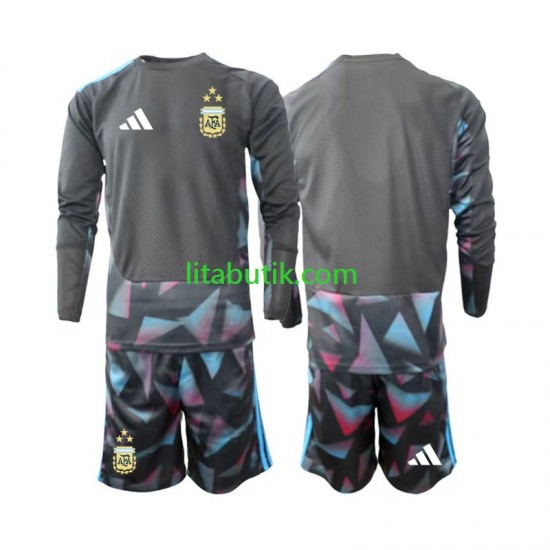 Argentina Målvakt Barn Hemma Fotbollströja VM 2026 Långärmad