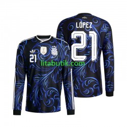 Argentina Jose Manuel Lopez 21 Män Borta Fotbollströja VM 2026 Långärmad Argentina Jose Manuel Lopez 21 Män Borta Fotbollströja VM 2026 Långärmad