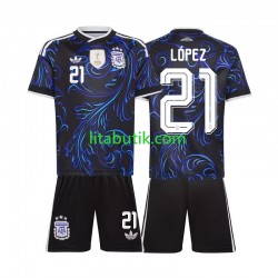 Argentina Jose Manuel Lopez 21 Barn Borta Fotbollströja VM 2026 Kortärmad Argentina Jose Manuel Lopez 21 Barn Borta Fotbollströja VM 2026 Kortärmad