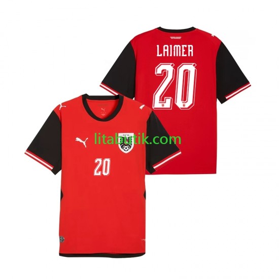 Österrike Konrad Laimer 20 Män Hemma Fotbollströja VM 2026 Kortärmad