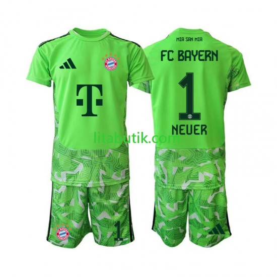 FC Bayern München Manuel Neuer 1 Målvakt Barn Hemma Fotbollströja 2026-2027 Kortärmad