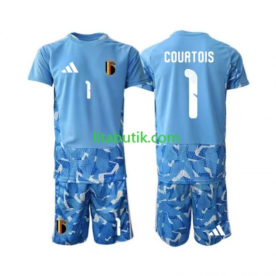 Belgien Thibaut Courtois 1 Målvakt Barn Hemma Fotbollströja VM 2026 Kortärmad