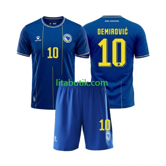 Bosnien Hercegovina Ermedin Demirovic 10 Barn Hemma Fotbollströja VM 2026 Kortärmad