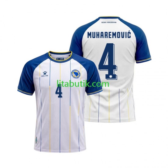 Bosnien Hercegovina Tarik Muharemovic 4 Män Borta Fotbollströja VM 2026 Kortärmad