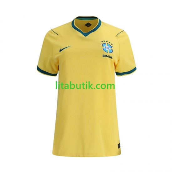 Brasilien Dam Hemma Fotbollströja VM 2026 Kortärmad