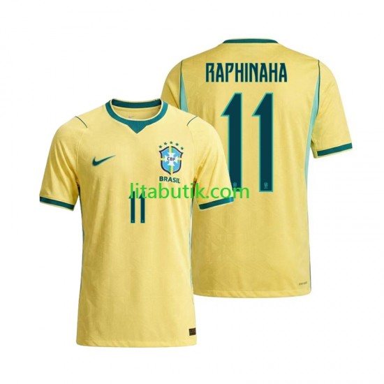 Brasilien Raphinha 11 Män Hemma Fotbollströja VM 2026 Kortärmad