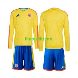 Colombia Barn Hemma Fotbollströja VM 2026 Långärmad Colombia Barn Hemma Fotbollströja VM 2026 Långärmad