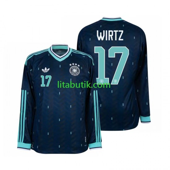 Tyskland Florian Wirtz 17 Män Borta Fotbollströja VM 2026 Långärmad