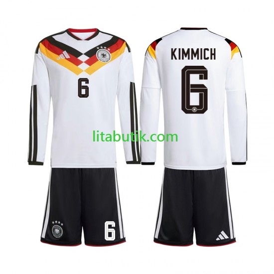 Tyskland Joshua Kimmich 6 Barn Hemma Fotbollströja VM 2026 Långärmad