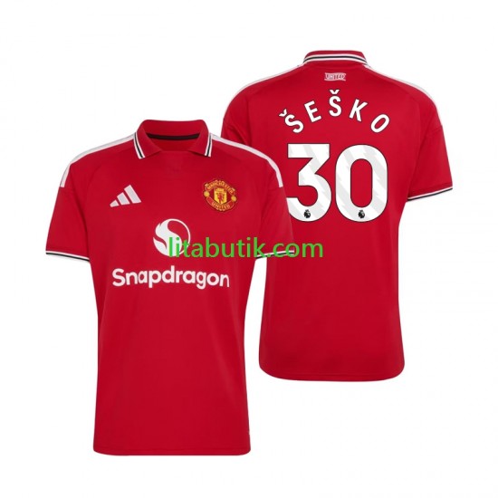 Manchester United Benjamin Sesko 30 Män Hemma Fotbollströja 2026-2027 Kortärmad