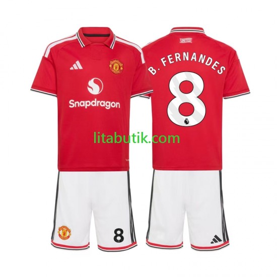 Manchester United Bruno Fernandes 8 Barn Hemma Fotbollströja 2026-2027 Kortärmad